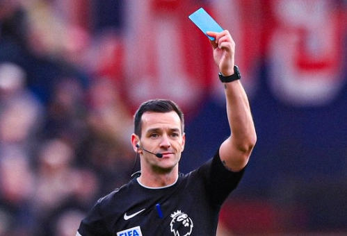 blue card in football